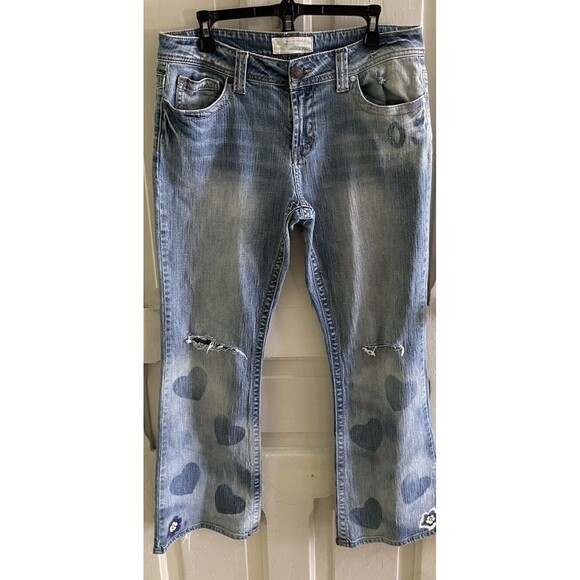 Maurices Morgan New-Boot Womens Size 11/12 Short Mid Rise Denim Blue Jeans 90s - Picture 1 of 11